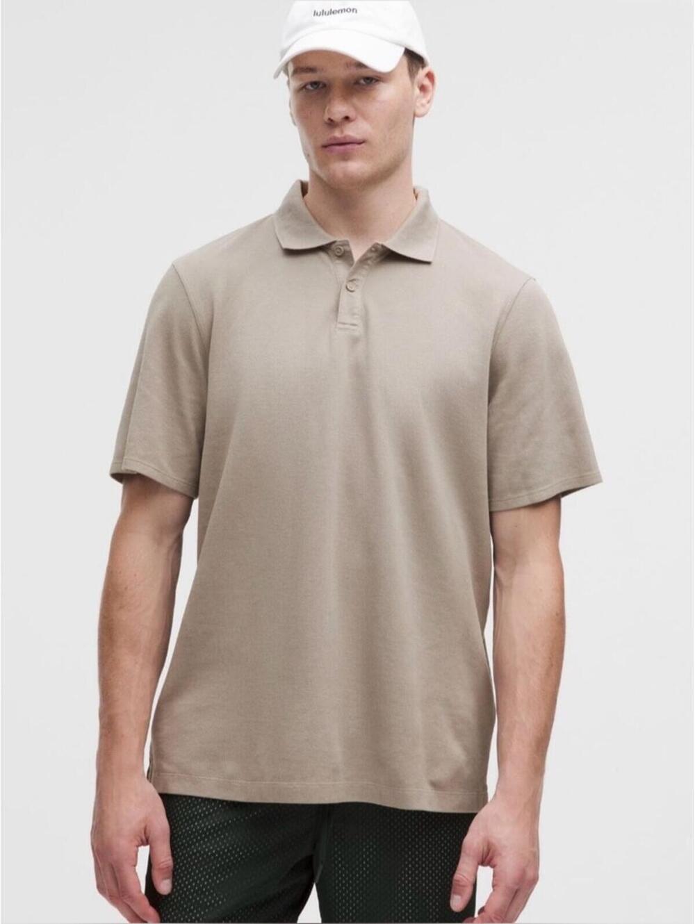 lululemon men’s cotton  pique short sleeve polo